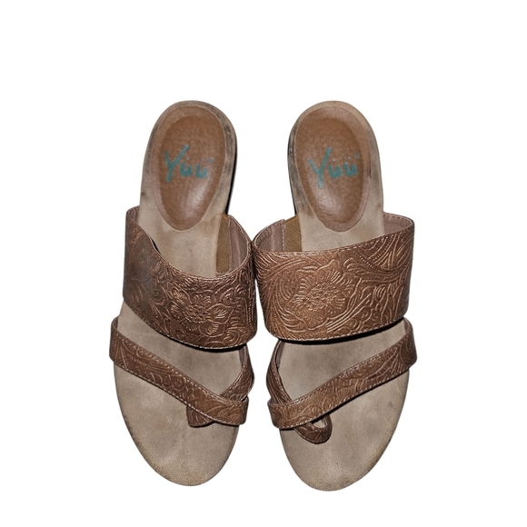 Yuu Portney Brown‎ Leather Sandals Women's 8 - Picture 5 of 7